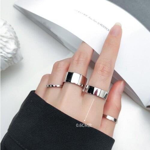 100% 925 Sterling Silver Ring For Women Fashion Opening Ring Sizable Shiny Style For Office Lady Women Party Jewelry Girl Gift