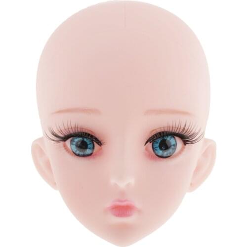 1/3 BJD Doll Head Mold with Skin & 4D Eyes Set for DOD SD DZ Dolls DIY Custom Cosplay Dolls Making and Repair