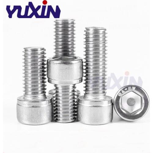 10Pcs/Lot 1/4-20 DIN912 Inch Length A2-70 304 Stainless Steel Us Unc Coarse Thread Allen Head Screw Cap Hex Hexagon Socket Bolt