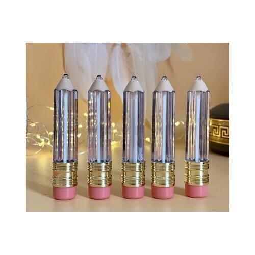 20pcs 5ml Empty Lip Gloss Tube Container Clear Lip Balm Tubes Pencil Shape Lipstick Refillable Bottles Lipgloss Packing Bottles