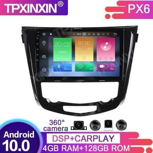 4+128G For Nissan X-Trail Qashqai 2013-2017 Car Multimedia Player GPS Navigation Headunit Auto Radio Audio Stereo Tape Recorder