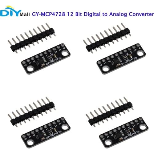 4pcs/lot DIYmall 12 Bit 12bits I2C Digital to Analog Converter DAC Breakoout Sensor Module GY-MCP4728