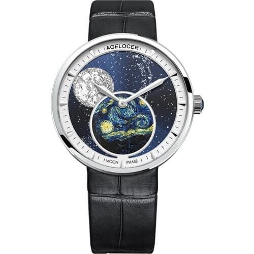 Женские часы с кожаным ремешком Agelocer China At AliExpress