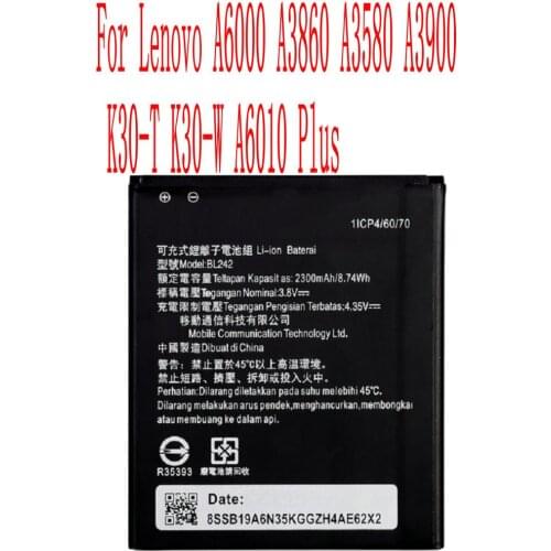 High Quality 2300mAh BL242 Battery For Lenovo A6000 A3860 A3580 A3900 K30-T K30-W A6010 Plus Cell Phone