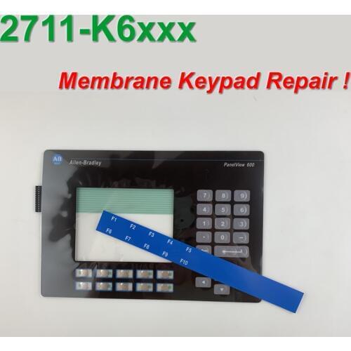 ALLEN BRADLEY 2711-K6C PANELVIEW 600 KEYPAD REPLACEMENT MEMBRANE 2711-K6C1 OVERLAY, HAVE IN STOCK