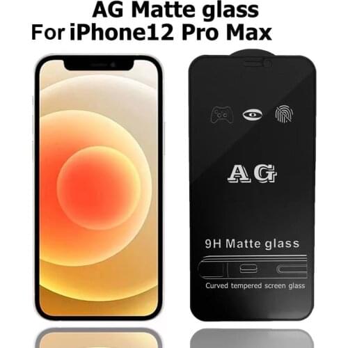 100pcs Anti glare For IPHONE 13/11pro/12 mini XR/XS MAX Full Cover Tempered Glass For IPHONE 678 Plus AG Matte Screen Protector