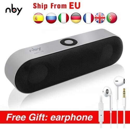 Nby-18 Protable Bluetooth Speaker with FM Radio Wireless 3D Stereo loudspeaker Surround Sound System Music Box Outdoor Speakers