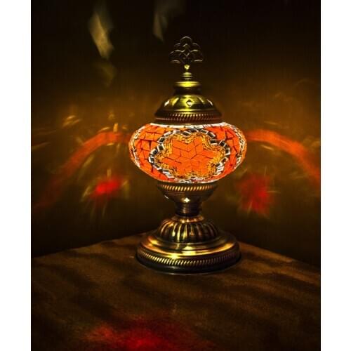 Handmade Turkish Moroccan Mosaic Authentic Vintage Art Deco Table Bedside Lamp, 11 Colors