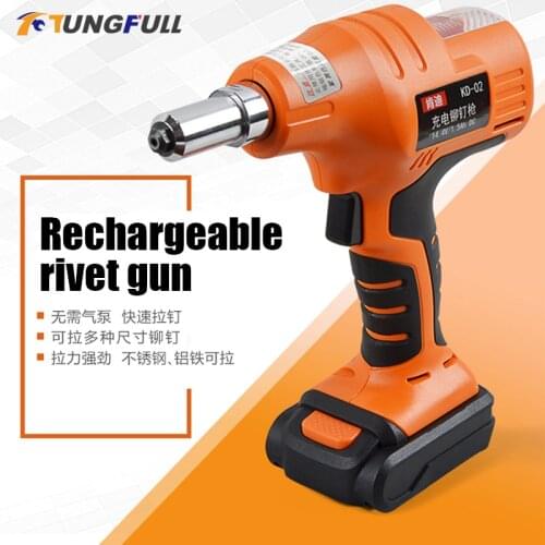 Electric Riveting Gun Stainless Steel Core Pulling Rivet Quick And Labor Saving Riveting Gun Lithium Electric Power Tool 14.4V