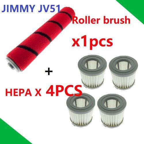 HEPA Filter For Xiaomi LEXY JIMMY JV51 Household Wireless Handheld Vacuum Cleaner Accessories Hepa Filter Roller Brush Parts Kit