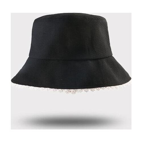 LDSLYJR Cotton solid Bucket Hat Fisherman Hat outdoor travel hat Sun Cap Hats for Women 315