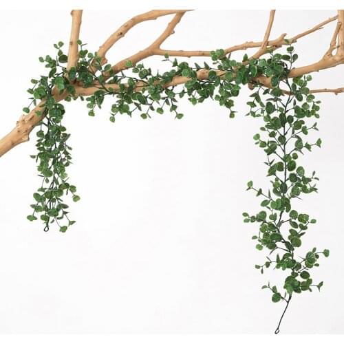 Beautiful Artificial Rattan Wall Hanging Plastic Fake Vine Greenery Garland Plant Fake Hanging Vine Home Decoration for Wedding