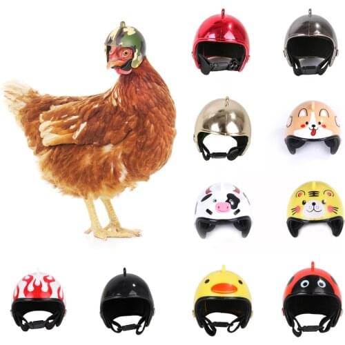 Creative New Product Pet Chicken Helmet Funny Protection Hen Hat Parrot Bird Pet Mini Hat Headgear Pet Clothing Toy