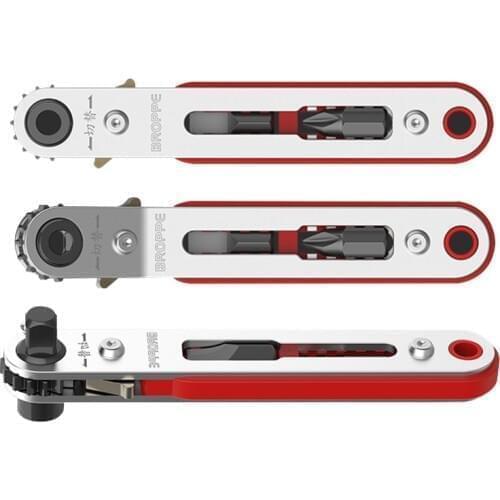 Mini Magnetic Screwdriver Ratchet Wrench Right Angle 1/4" Hex Shank for Narrow Space DIY Professional Hand Tools