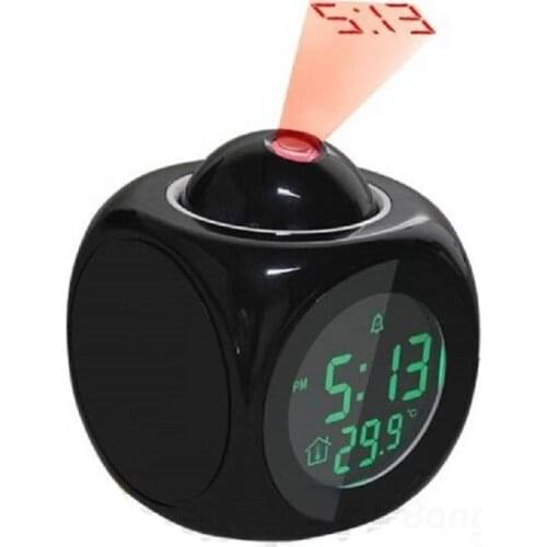Multifunction LCD Talking Projection Alarm Clock Time & Temp Display