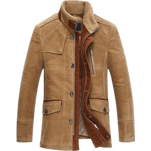 Men Jackets 2020 Winter Mens Fashion Stand Collar Warm Jacket Coat Mens Casual Sleeve Patch Cotton-padded Jacket Overcoat Male