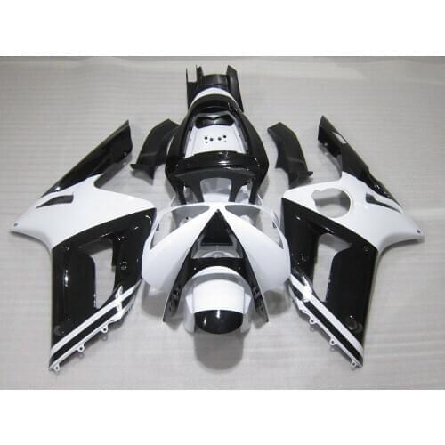 Injection molding Fairing kit for Kawasaki NINJA ZX6R 2003 2004 ZX-6R 03 04 black white high grade fairings set HK2