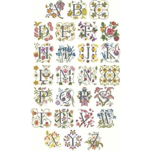 -flower letter 2-65-108 cross stitch sets Counted Cross Stitch Cross Stitch Kits Embroidery Needlework Sets
