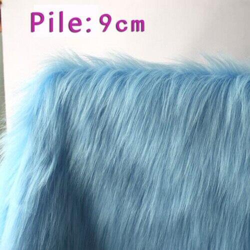 Sky Blue Solid Shaggy Faux Fur Fabric (long Pile fur) Costumes Cosplay Backdrops Cloth 36"x60" Soldbty Free Shipping