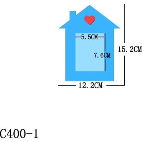 New House, photo frame Wooden die Scrapbooking C400-1 Cutting Dies Multiple sizes