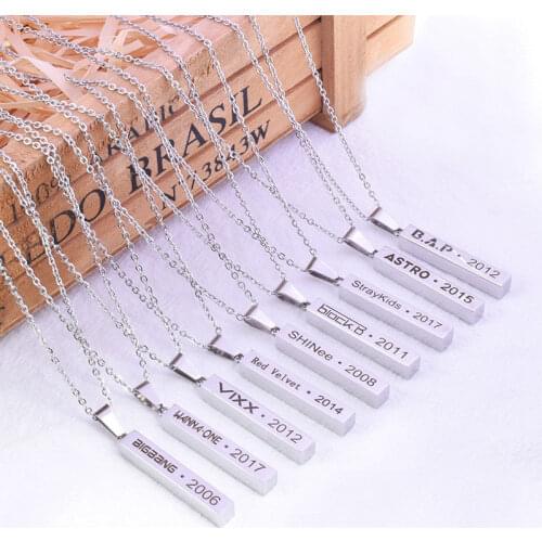 KPOP Wanna One Necklace BAP SHINee Block.b Vixx Astro Straykids Bigbang Pendant