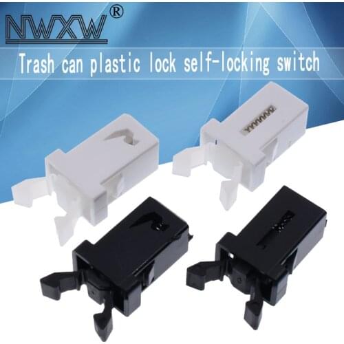 5pcs Trash Can Plastic Lock Self-Locking Switch Replacement Catch Compatible Touch Lid Bin Latch Repair Clip