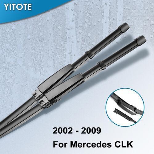 YITOTE Wiper Blades for Mercedes Benz CLK Class W209 C209 Fit Slider Arms CLK 200 240 270 280 320 350 500 550 55 63 AMG CDI