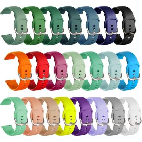 Newest 20mm 22mm Silicone Band for Samsung Galaxy Watch Active 2 Active 3 Gear S2 Watchband Bracelet Strap for Huami Amazfit bip
