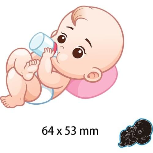 Cutting Dies Cute Baby New for Decoration Scrapbooking Stencil Paper Craft Album Template 64*53mm