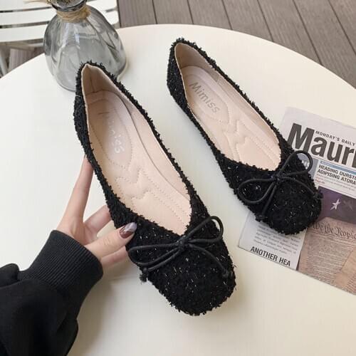Women Square Toe Single Shoes Autumn Brand Woman Flat Shoes Without Lace Ladies Shoes Zapatos Mujer Casual Driving Shoes U19-51