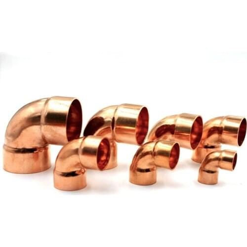 1/2" 5/8" 3/4" 7/8" 1" 16 19 22 28 35 42 54 67mm Solder Cup To Male End Copper Single End Feed 90 Degree Elbow For Air Condition