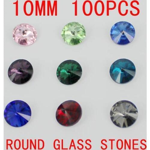 10mm 100pcs 1122 Rivoli Crystal Silver Shade Crystal Stones Pointed Back Glass Beads For Shoes Dresses Garments Decoration