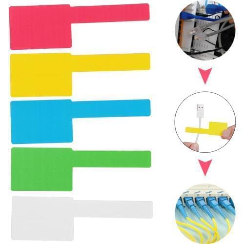 150PCS Portable Waterproof Colorful Identification Tags Self-adhesive Network Cable Marker Labels Sticker Organizers Tools