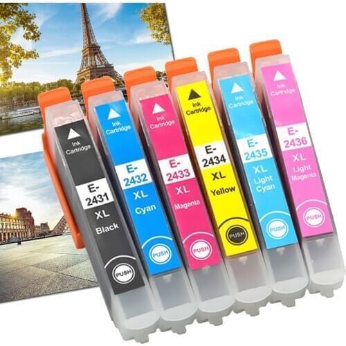 24xl Compatible Ink Cartridges Replacement for Epson 24 XL for Epson Expression Photo XP-55 XP-950 XP-860XP-760 XP-850 Printer