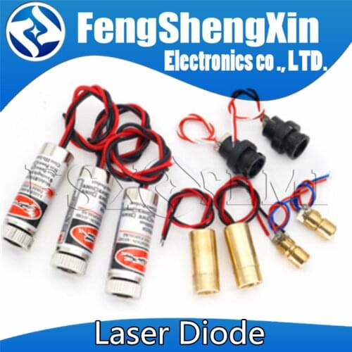5pcs/lot 650nm 6mm 3V 5mW Laser Dot Diode Module Red Copper Head