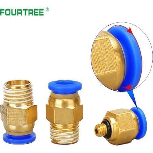 5/10pcs PC Air Pneumatic Fitting Quick Connector M5 4mm 6mm 8mm 10mm Male Thread 1/4 1/2 1/8 3/8 Compressed Hose Tube Fittings