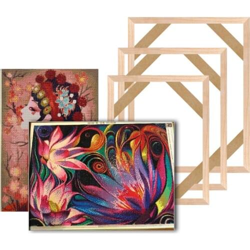Diamond Painting Wooden Frame For Canvas Oil Painting Wood Frame DIY Canvas Picture Photo Frame For Bar Oil Painting Wall Art