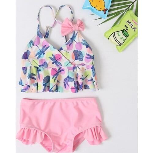 Baby Two-Piece Swimsuit Girls Cute Printed Swimwear Kids Bikinis 2021 Summer Girls Bikini Children Biquini Infantil Bathing Suit