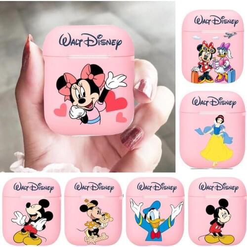 Disney Mickey Minnie Mouse Friends Silicone Bluetooth Wireless Earphone Case for AirPods Protective Cover Skin Accessories Pods
