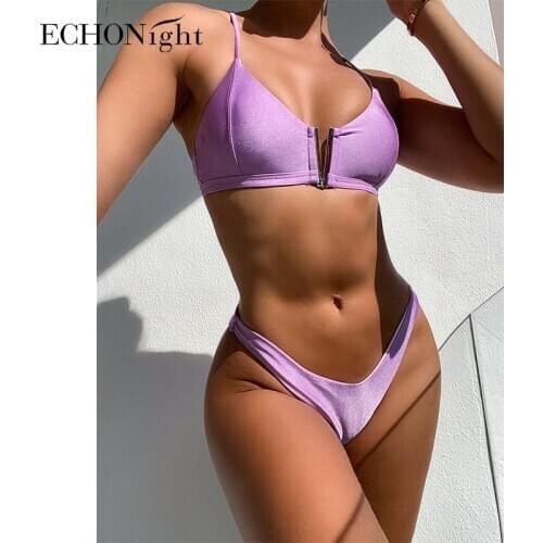 Echonight Deep-V Bikini 2021 Womens Swimwear Push Up Micro Bikini Separate Womens Bathing Suits Swimwear Womens Swimsuit