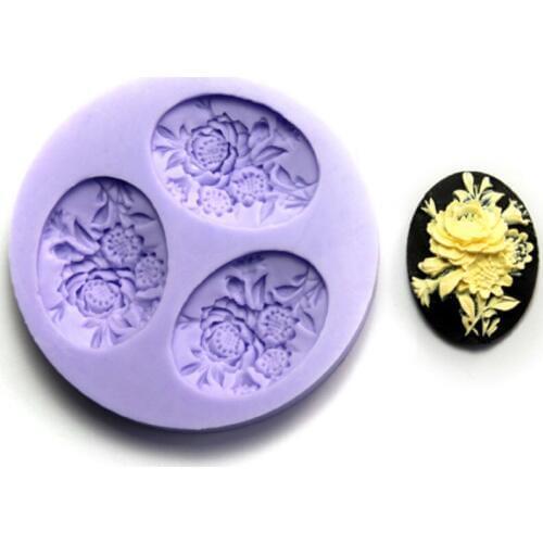 F085 Flower Silicone Fondant Mold Gum Paste Cake Decorating cake topper Mould
