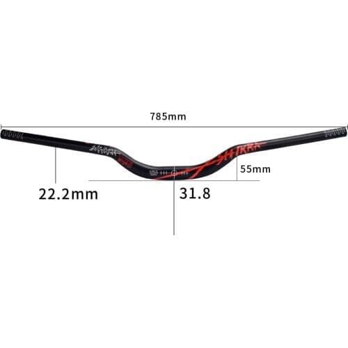 MTB XC AM Bicycle Swallow-shaped Handlebar Bike Handlebar 31.8*785mm Mountain Bike Handle Bar 11 degree Backsweep Rise 55mm