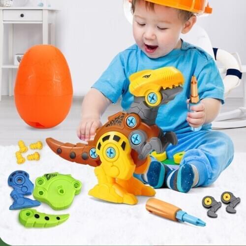 Take Apart Dinosaur Toys for Kids - Building Dino Egg Play Kit with Screwdriver Q6PD