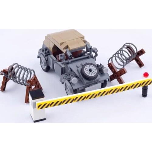 DIY WW2 Military Minifigs Car Model Building Blocks Germany Army Soldier Jeeps VW82 Kubelwagen Vehicle Bricks Toys for Children