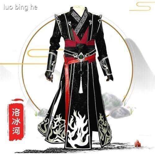 Anime Villain Self-rescue System Luo Binghe Cosplay Costume Chinese Ancient Halloween Costumes Cosplay Men Women Clothes Set