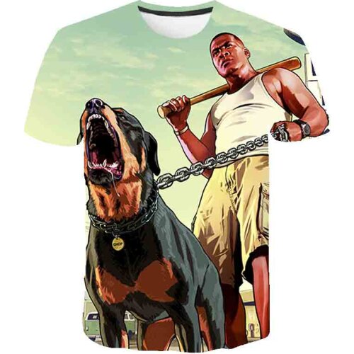 Summer 3D Printing Tshirts GTA 5 Grand Theft Auto Game Childrens Clothing Fashion Cool T-shirt For Boys/Girls Casual Clothing