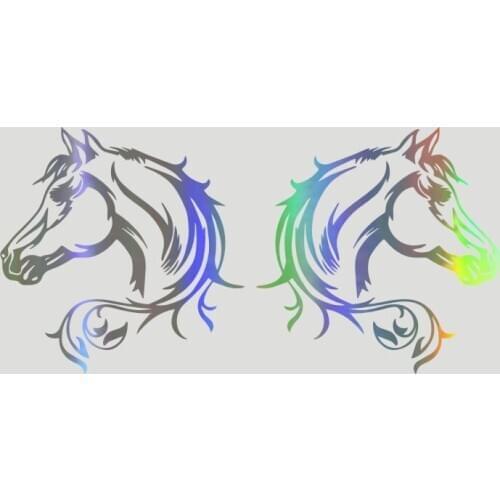 Dawasaru Handsome Horse Family Car Sticker Personalized Decal Laptop Truck Motorcycle Auto Accessories Decoration PVC,19cm*19cm