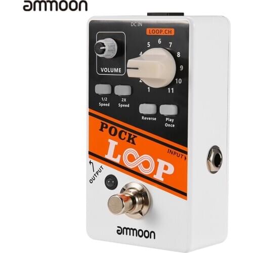 Ammoon POCK LOOP Looper Guitar Effect Pedal 11Looper Supports Playback Reverse True Bypass guitar pedal guitar accessories