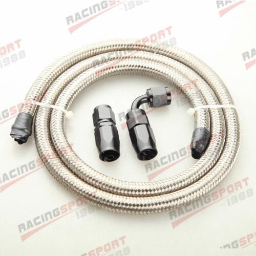 Stainless Steel Braided AN16 -16 Fuel Gas Line Hose 1M + Swivel Hose End Fitting