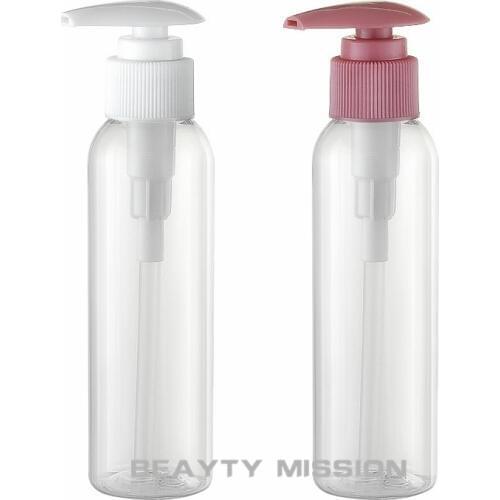 36 pcs 120ml clear empty lotion pump dispensing cosmetic plastic bottle lotion container ,liquid soap pump bottles for cosmetics